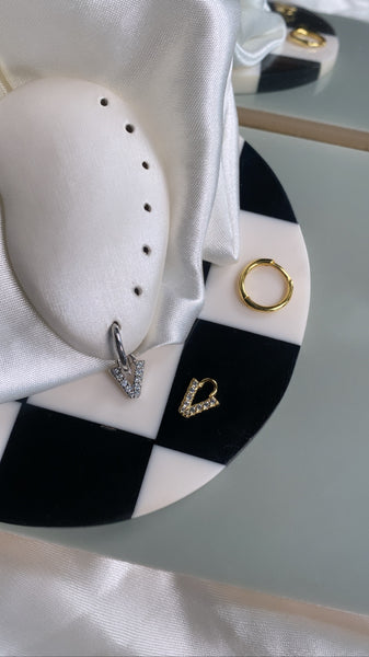 Initial Charm Huggie