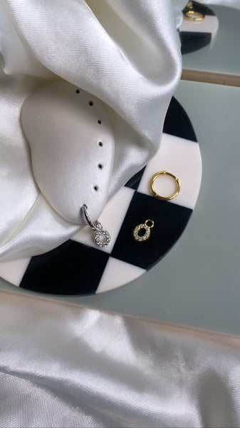 Initial Charm Huggie