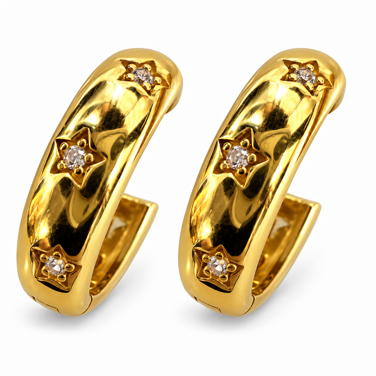 Sahara Star matching gold pair on white background