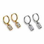 Baguette Huggie Hoop on a white background