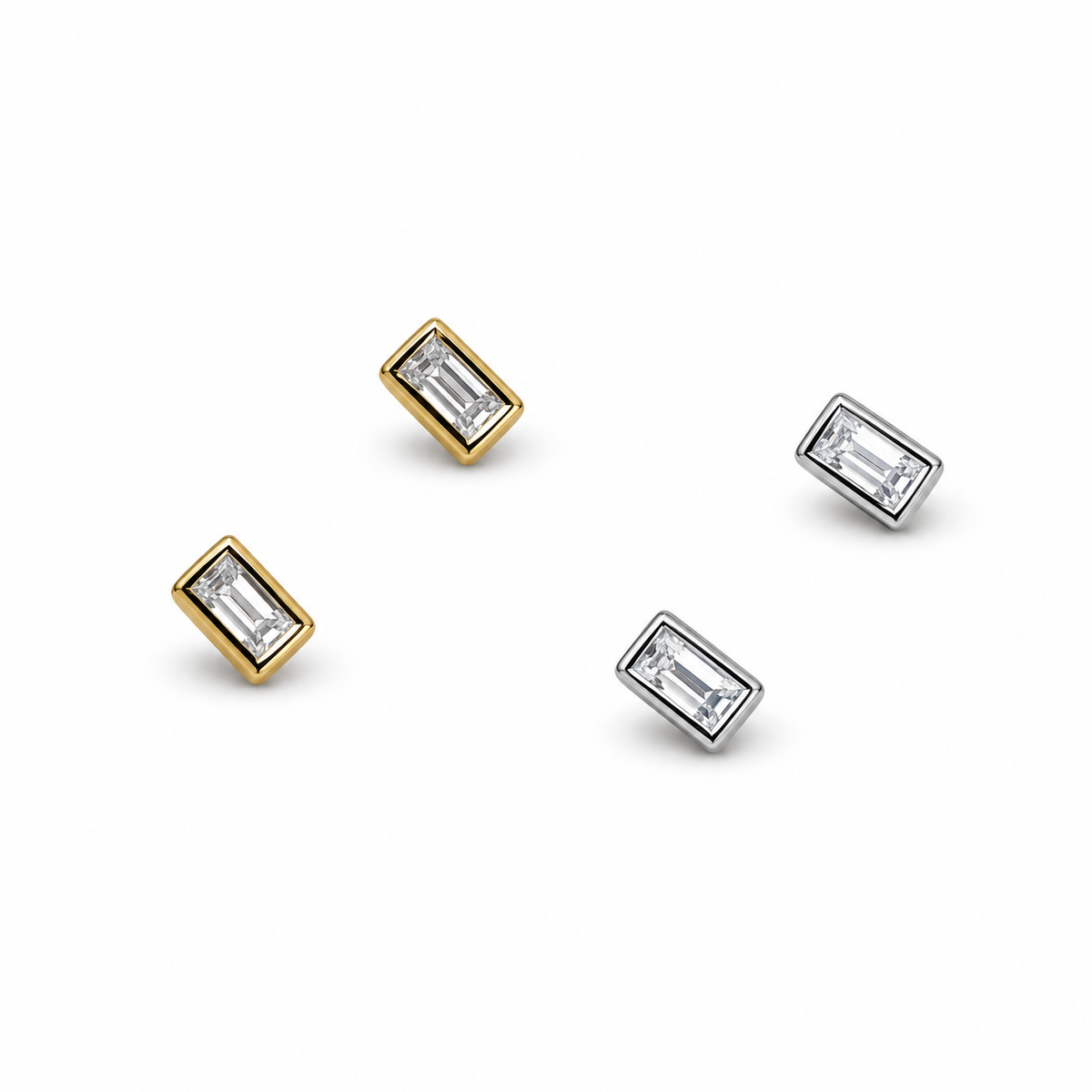 Baguette Stud on a white background