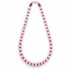 Strawberry Dream Beaded Necklace on a white background