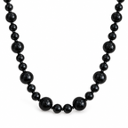Noir Beaded Necklace on a white background