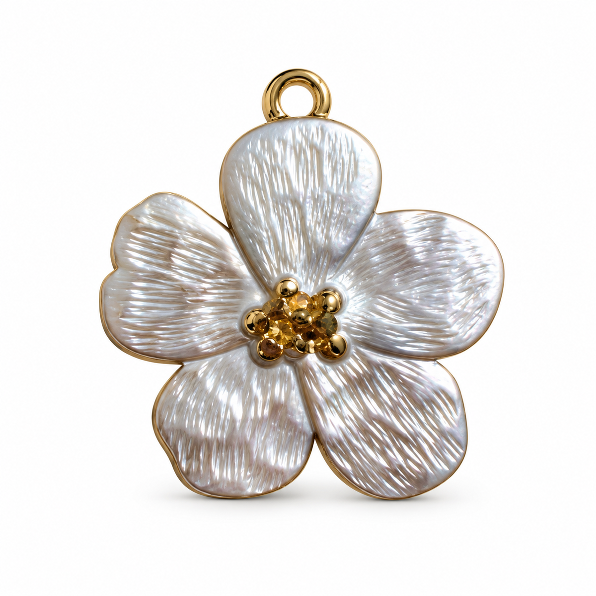 Pearl Flower Charm on a white background