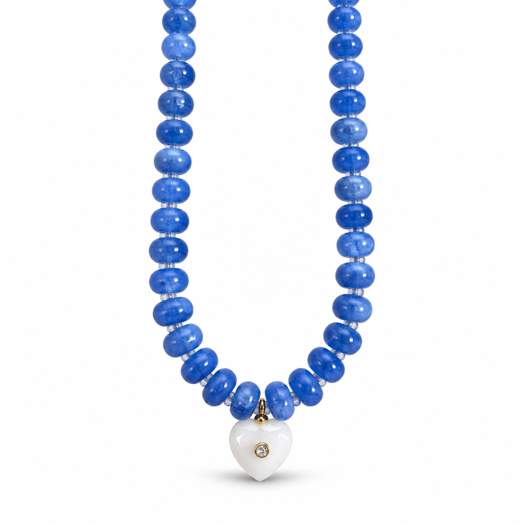 Mykonos Beaded Necklace on a white background