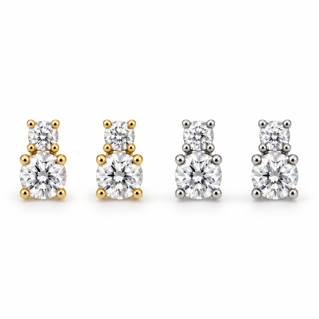 Double Diamond Stud on a white background