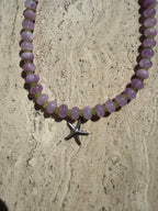 Blueberry Matcha Beaded Necklace