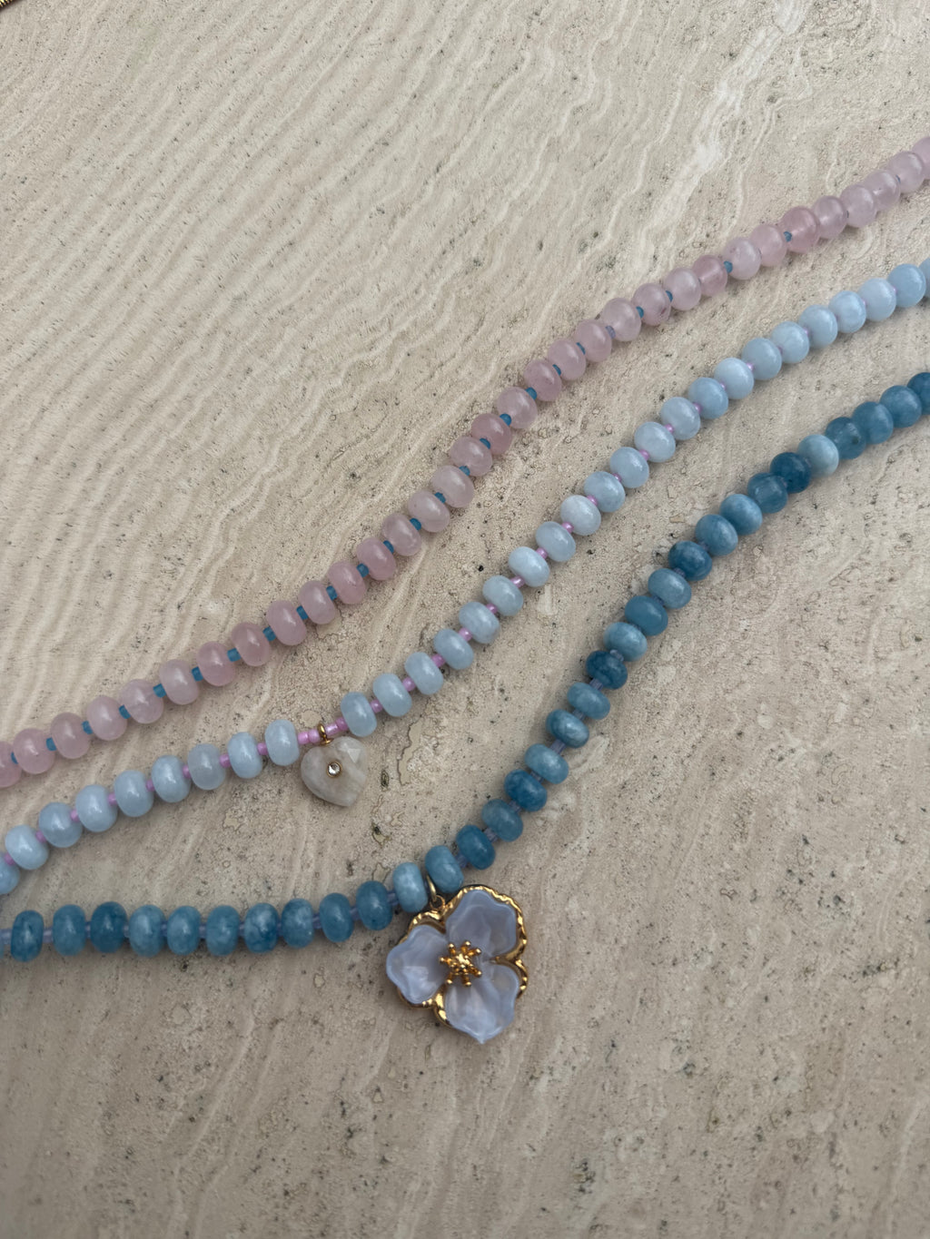 Amalfi Blue Beaded Necklace