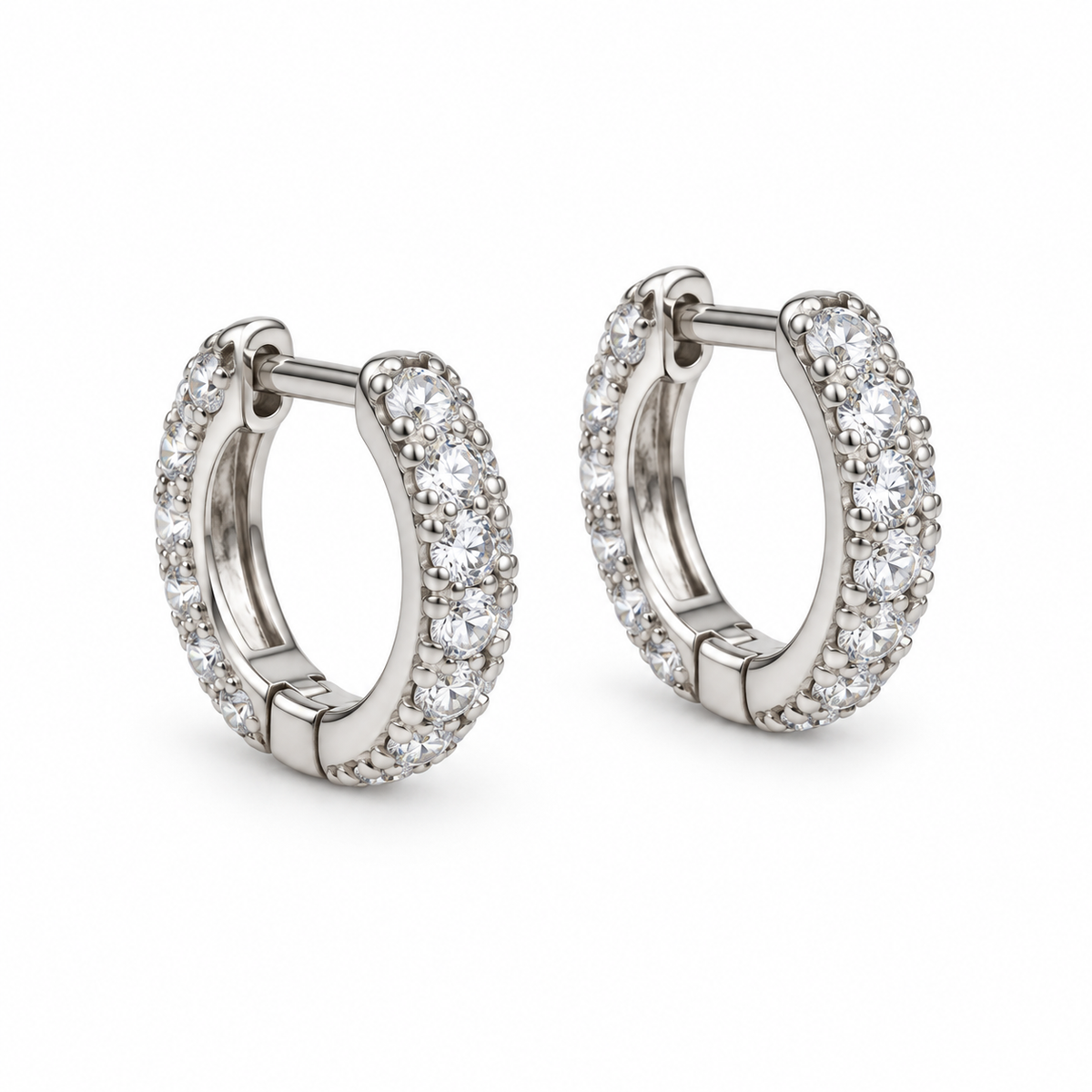Thick Diamond jewellery on a white background