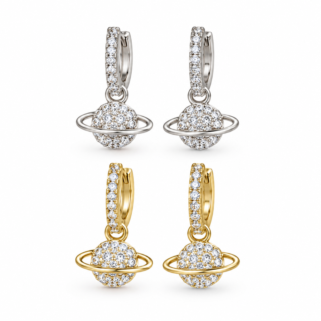 Celeste jewellery on a white background