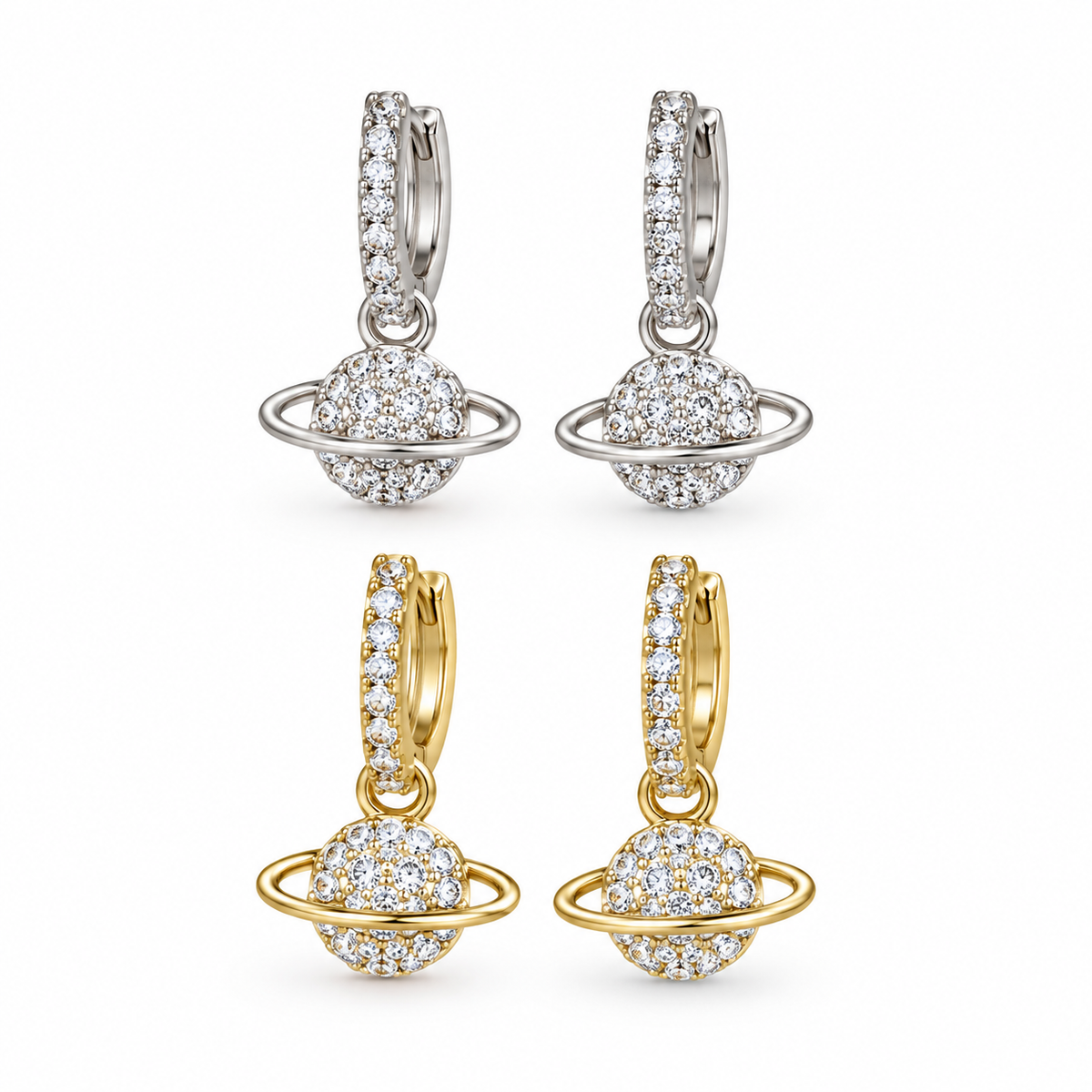 Celeste jewellery on a white background
