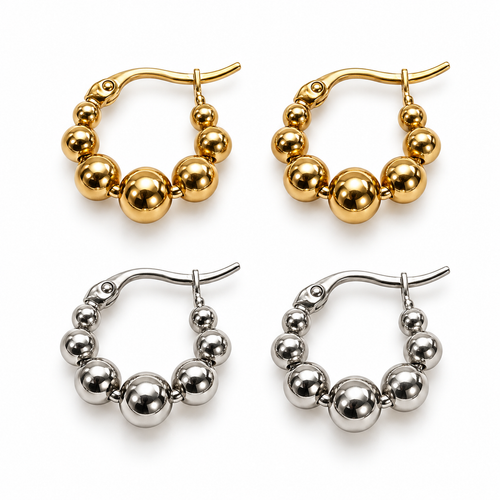 Bubbled Hoop jewellery on a white background