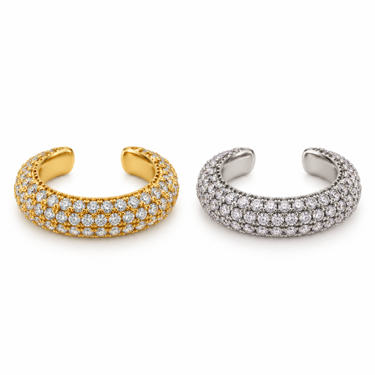 Chunky Diamond Cuff on a white background