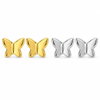 Butterfly Stud matching pairs on white background