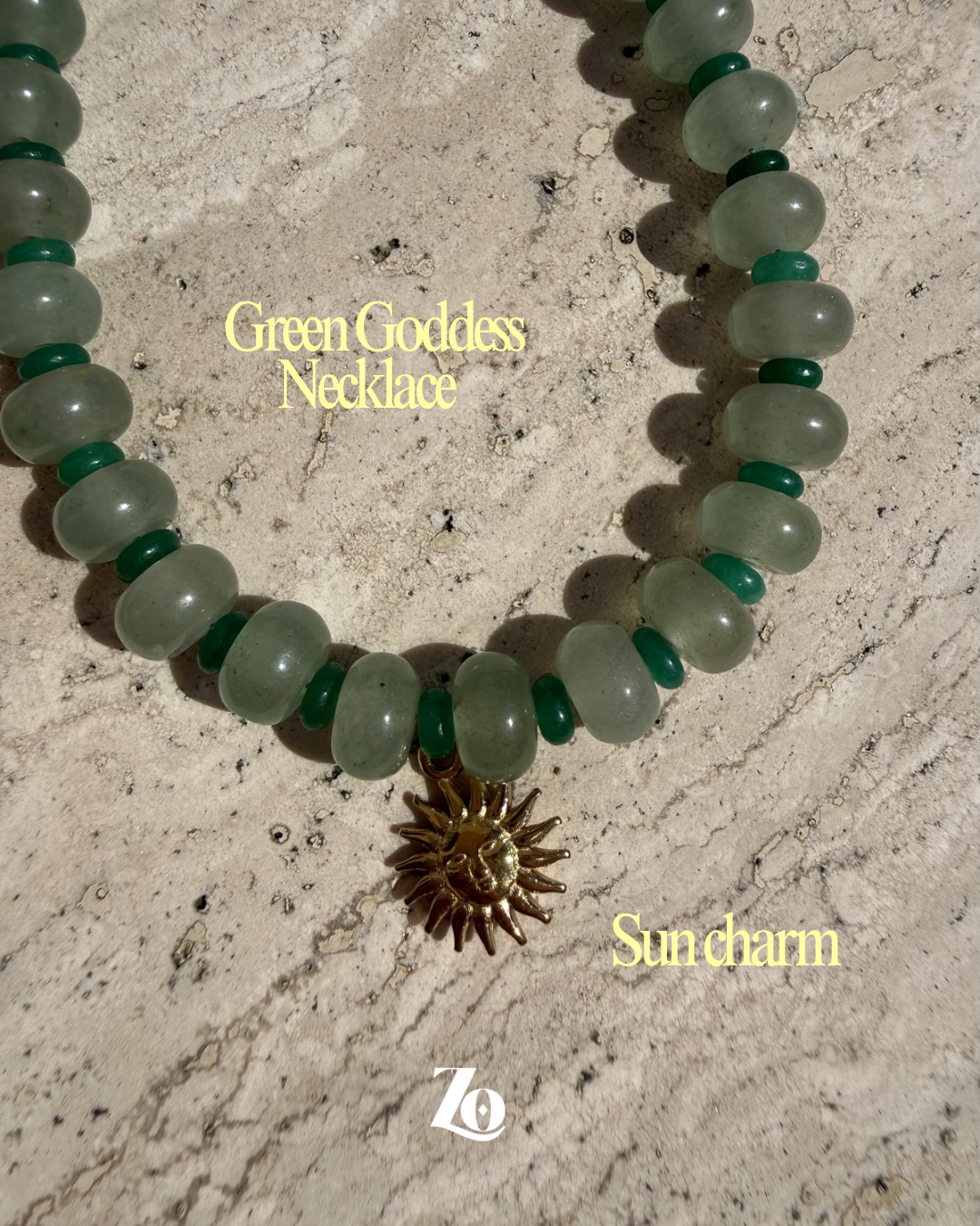 Green Queen Beaded Necklace
