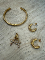 Diamond Cross Hoop