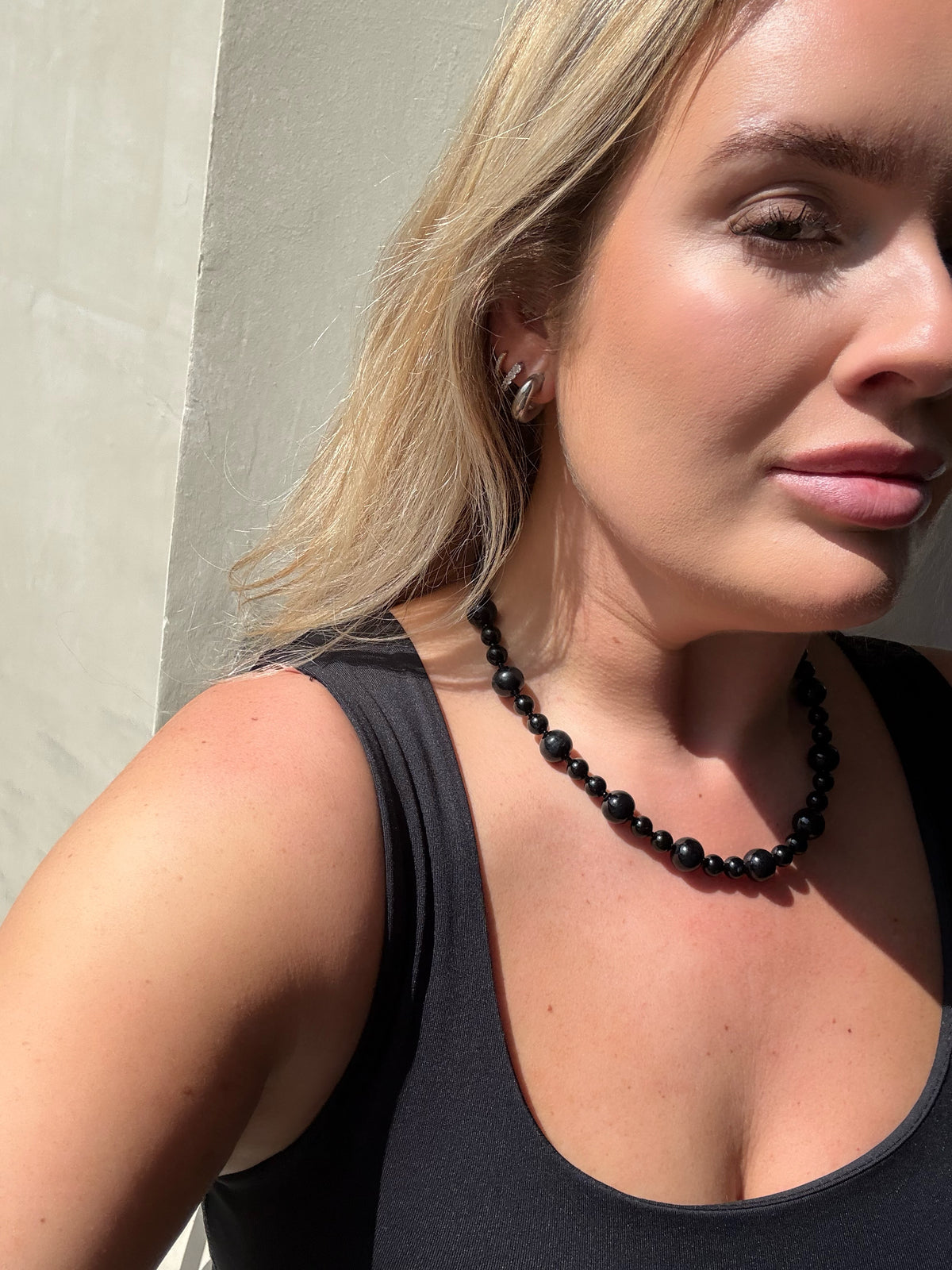 Noir Beaded Necklace