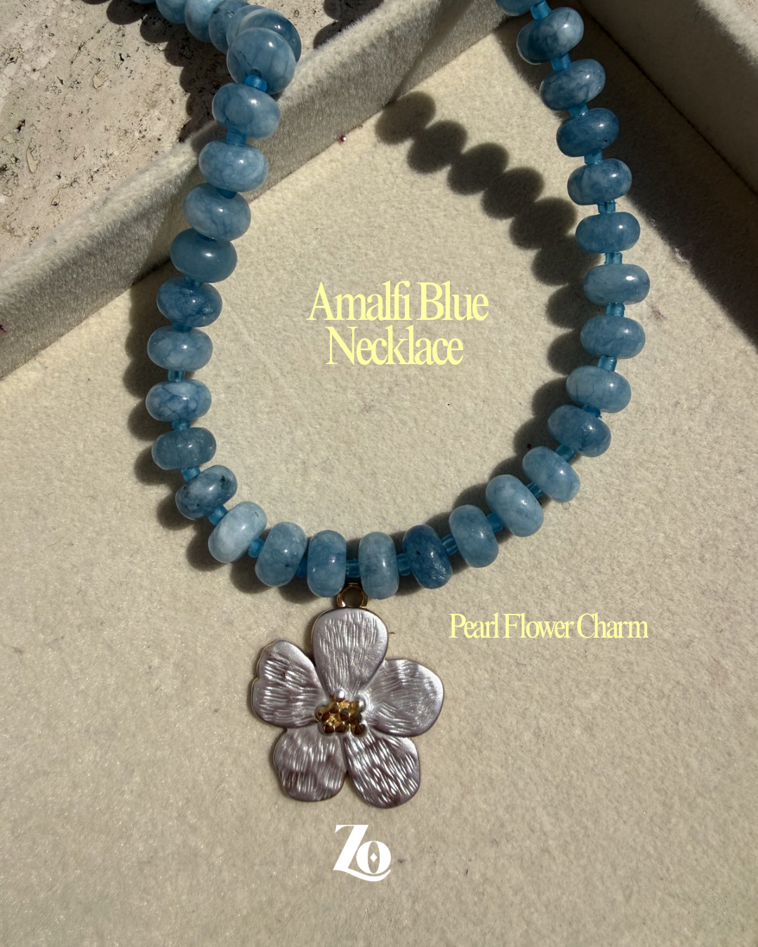 Amalfi Blue Beaded Necklace