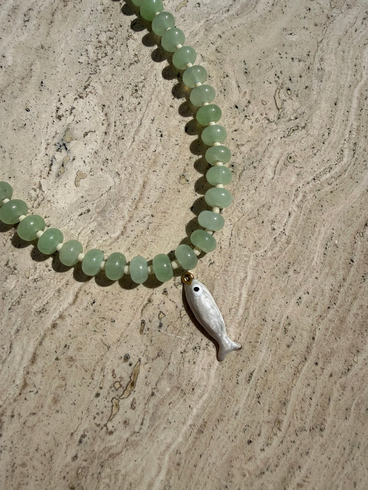 Vanilla Matcha Beaded Necklace