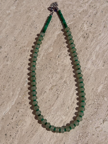 Green Queen Beaded Necklace
