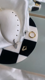 Initial Charm Huggie