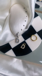 Initial Charm Huggie